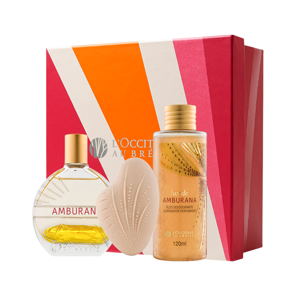 Combo Luz de Amburana: Eau de Parfum, Sabonete e Óleo Iluminador